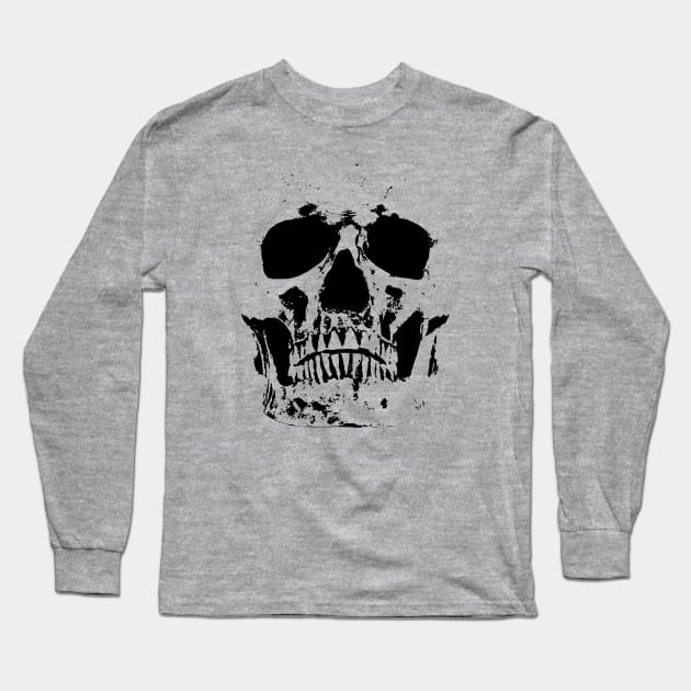 Skull Face Long Sleeve T-Shirt by Stacks